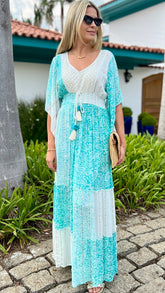 Vestido Boho Aria Turquesa