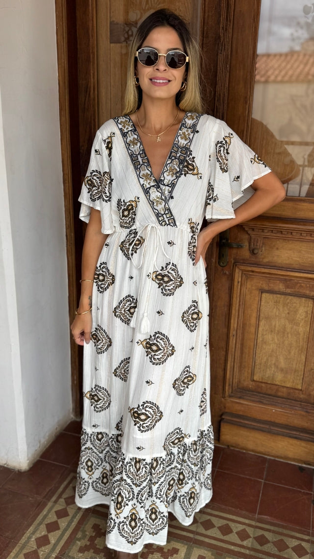 Vestido Boho Chic Eulália Marrom