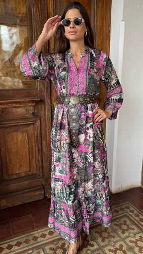 Vestido Boho Chic Seda