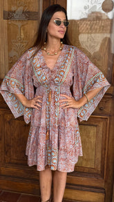 Vestido Boho Chic Seda Lotus